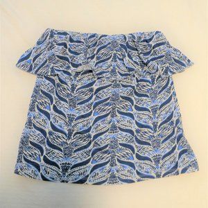 Lilly Pulitzer strapless top with ruffles Sz Small